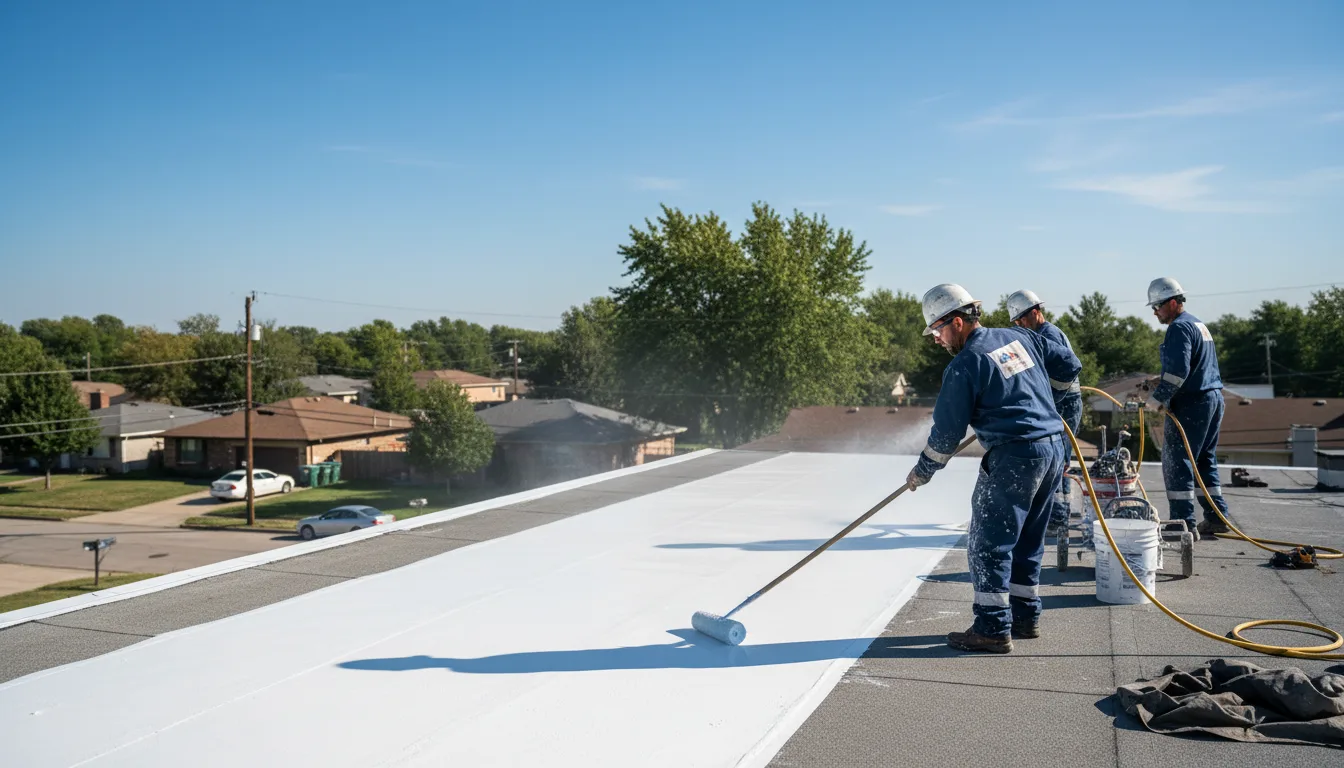 Commercial roof coating in Eureka, IL near me